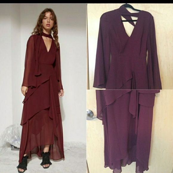 C/Meo Autonomy Long Sleeve full Length Dress - Picture 6 of 7